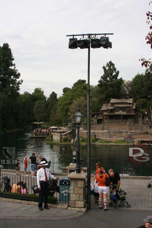 Snow machines around the Rivers of America