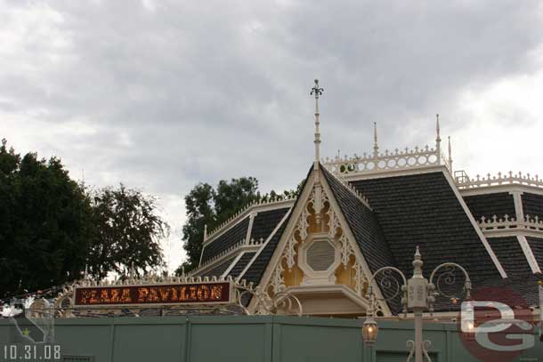 The tarps are down on the roofing project.