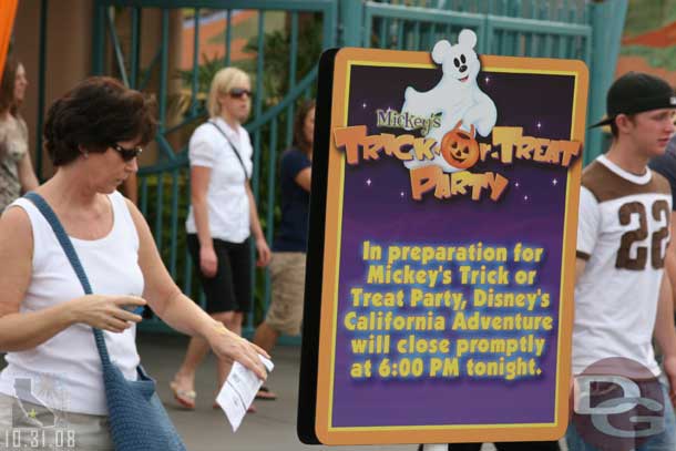 The park closed early again for a Halloween party