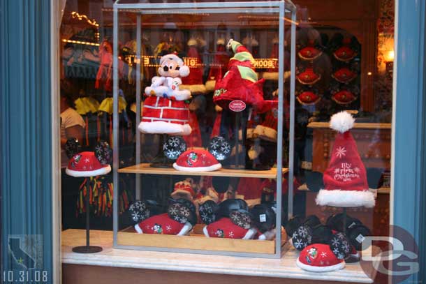 Some of the Holiday merchandise on Main Street