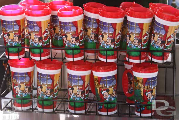 The holiday mugs at the coffee stand