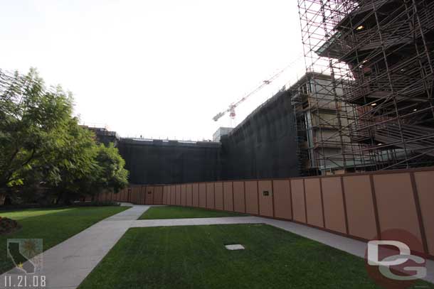 The DVC work at the Grand Californian is moving along.