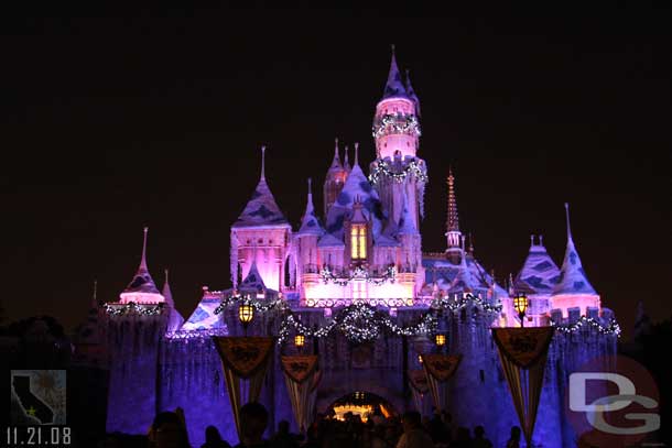 5:30 was the first snow event of the season, so we staked out a spot in front of the castle.