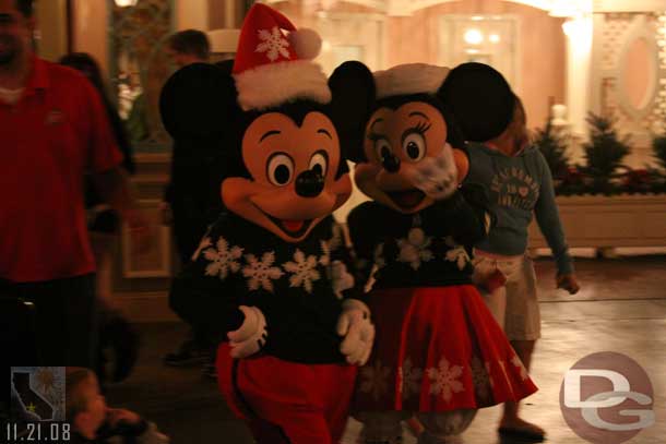 Mickey and Minnie out for some pictures.