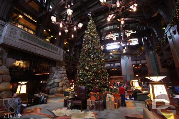 The Grand Californian is all decorated.