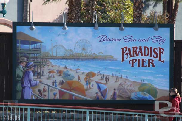 The new billboard is up along the Pier