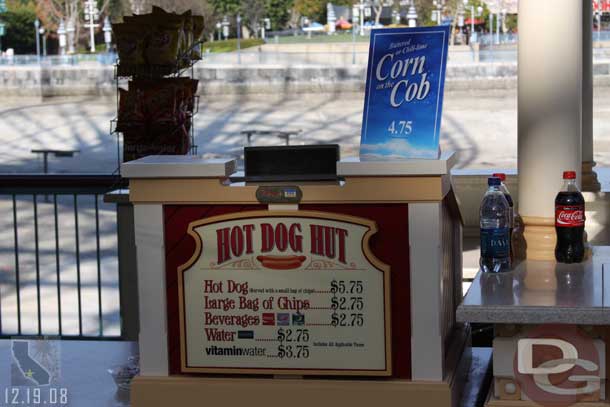 They now have corn on the cob at the hot dog stand