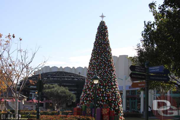 The Downtown Disney tree was still up.