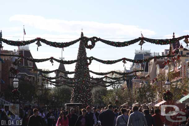 Disneyland was still decked out for the holidays