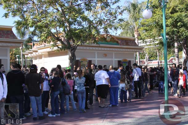 The ticket lines filled the front queue and extened around back of the building