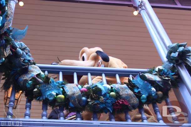 Pluto was above waving to the crowd, I just caught him as he was leaving.