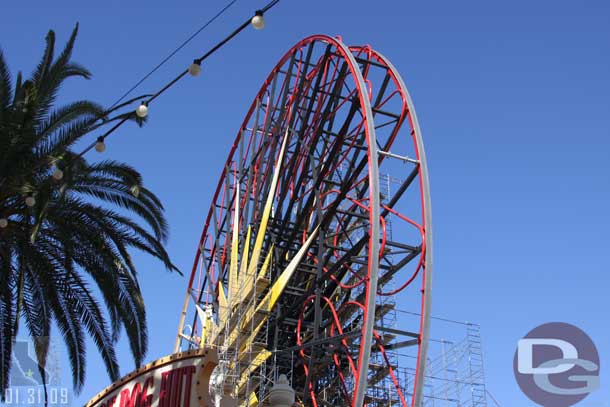 Painting continues on the Sun Wheel