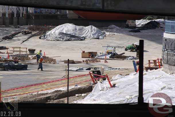 Looking off into the Bay you can see they were busy working on Friday.