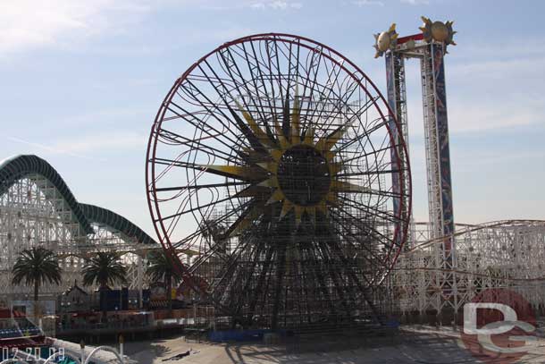 The last section of the Sun Wheel is being painted