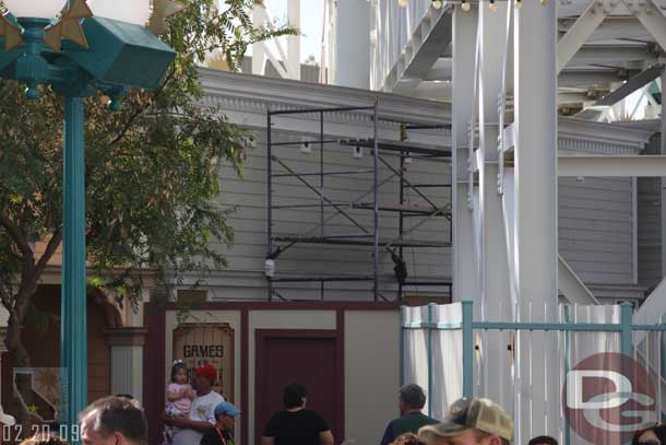 The siding is going up on the Midway Games