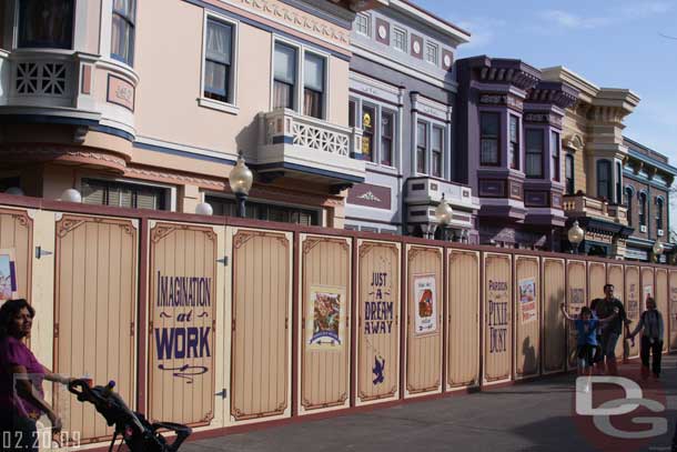 The walls by the new restrooms