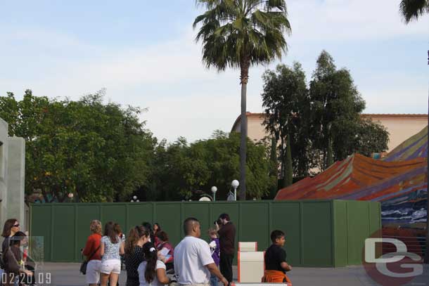 The wall out by the parks entrance