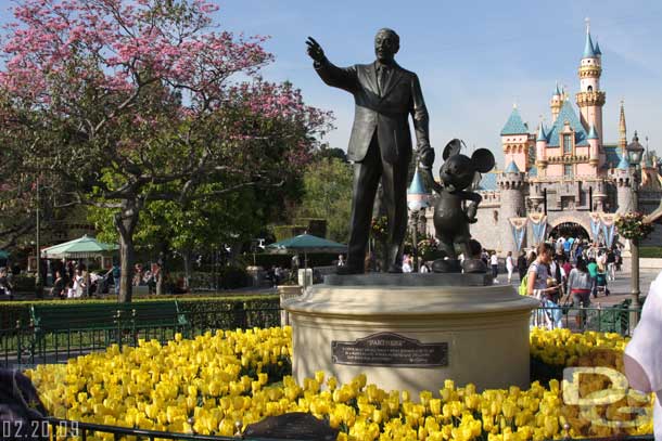 Tulips were in blook at the Partners Statue