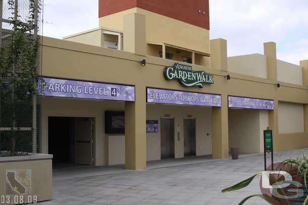 Another parking lot entrance, this one closest to the theaters.