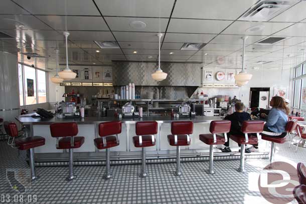 A shot from inside Johnny Rockets