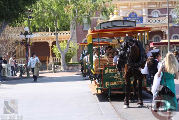 Both street cars were in Town Square