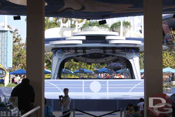 The stage at the Tomorrowland Terrace was being worked on, shows were still going on, just not using the elevator