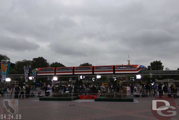 In the center of the Esplanade were several photo/video locations set up for the media