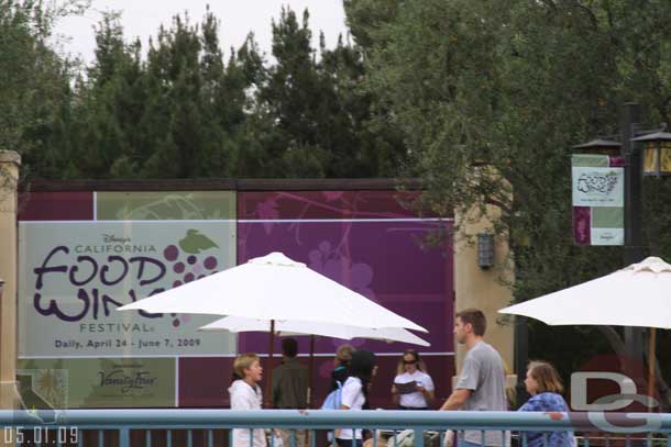 Noticed the large banner on the backstage gate