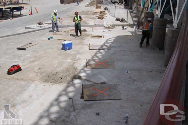 Back outside and the new holes near Screamin