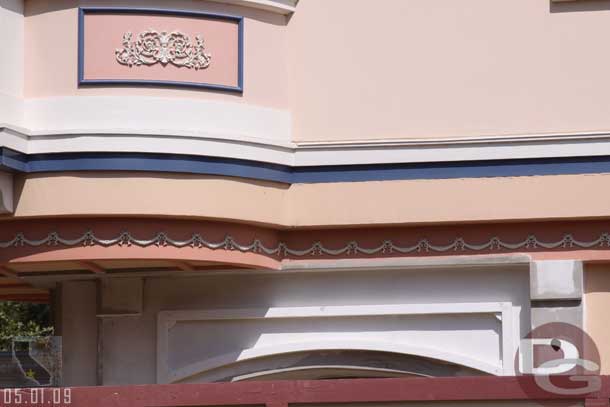 Not much change on the small bit of the restrooms that are visible