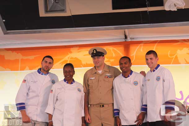 A shot of the US NAvy Culinary Comp. Winners (I missed the presentation though)