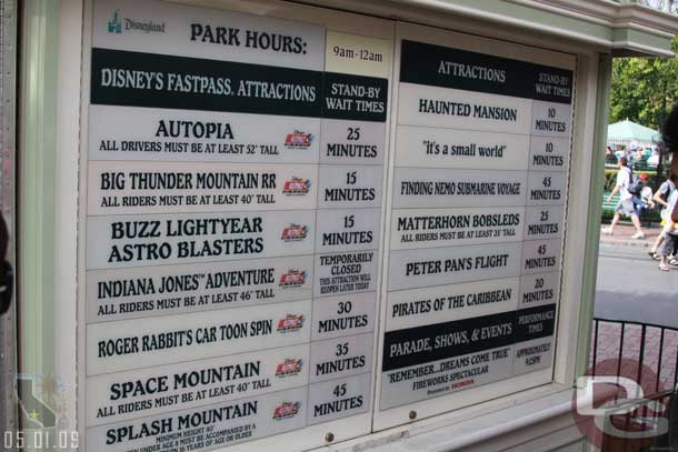 The line board around 3:45ish