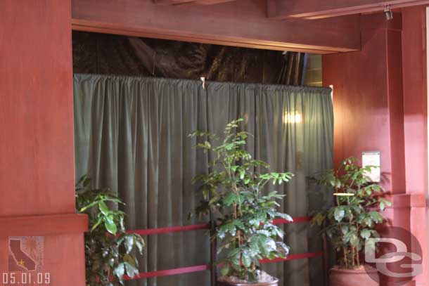 But there is a curtain up inside off to the side still.. must be painting