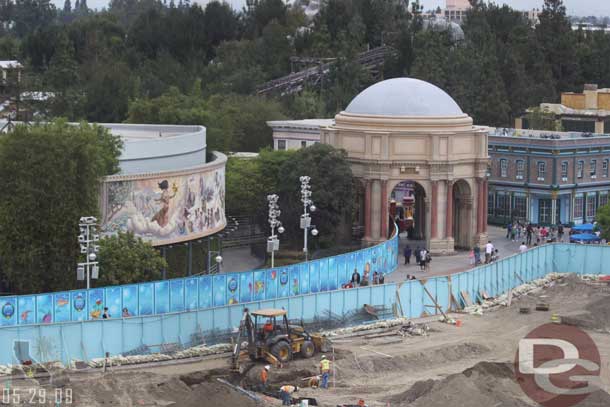 Walls are up around the site of the Little Mermaid Attraction