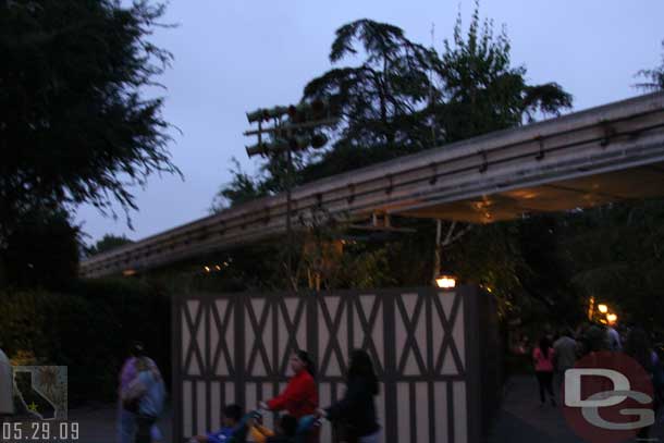 Forgot to mention the walls in Fantasyland near Matterhorn appear to be monorail related