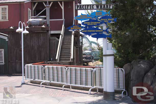 First stop DCA.  Some railing work going on near the Wharf