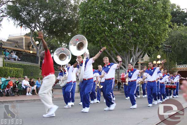 The 7:30 College Band set in Town Square