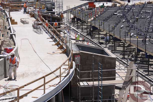 The structure is starting to receive its rockwork/bricks