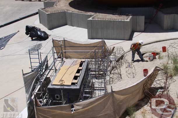 A view from above of one of the structures