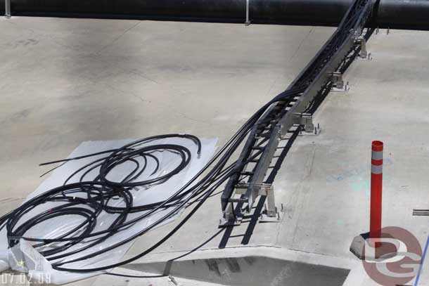 The cables are being pulled to the side channels now