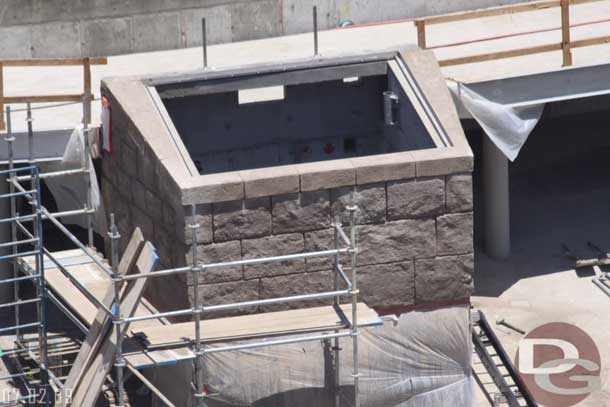 A better shot of the stone/brick design of the structures (it is all sculpted concrete material)