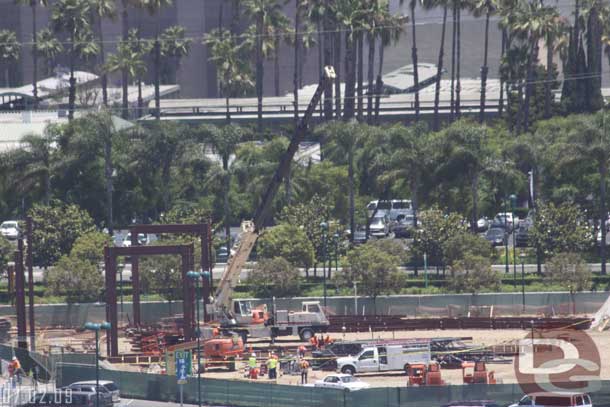 Out i the distance prep work for Carsland is under way as the perimeter fence is being pushed out.