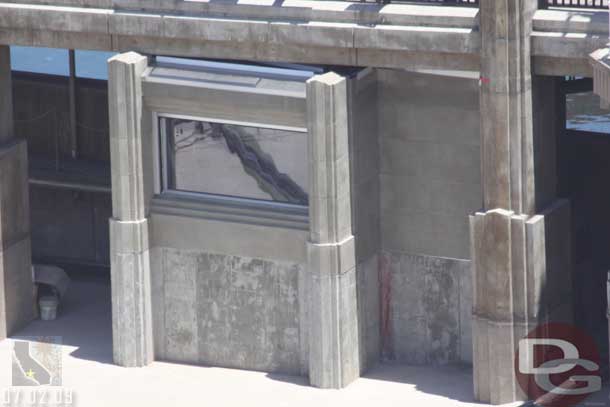 The control booth exterior looks complete now