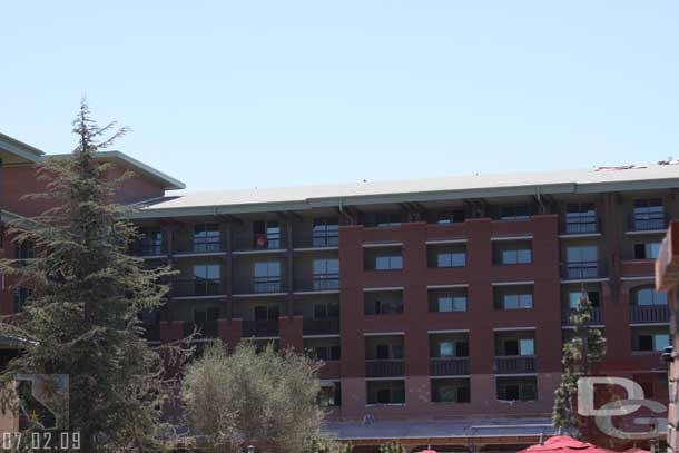 The exterior of the new wing is almost done and the walkway cover is moving along