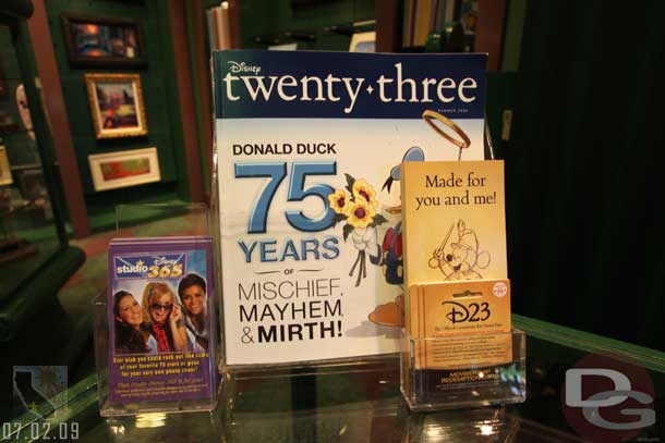 They now have cards to join D23 available in addition to the magazine