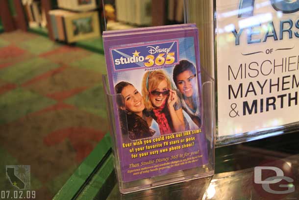 Also postcards for the new Studio Disney 365