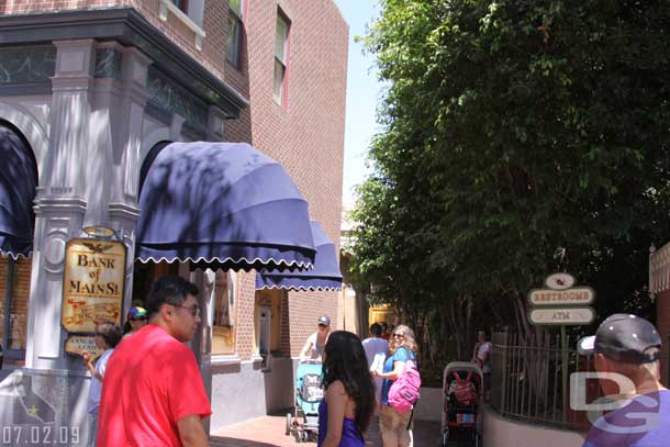 The restrooms near the bank on Main Street are open again