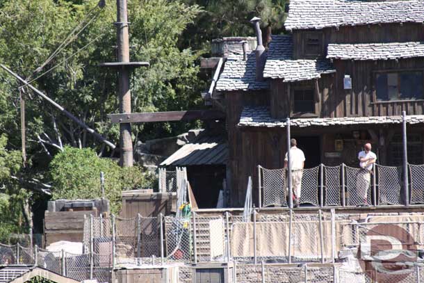 There were two CMs standing around, I blieve to keep guests out of the area.  I also spotted some contractors and techs heading below.