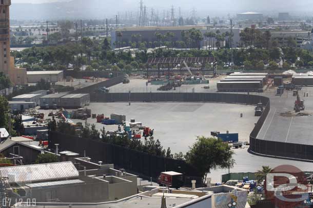 Most of the equipment that was in this area for World of Color is now gone/installed.