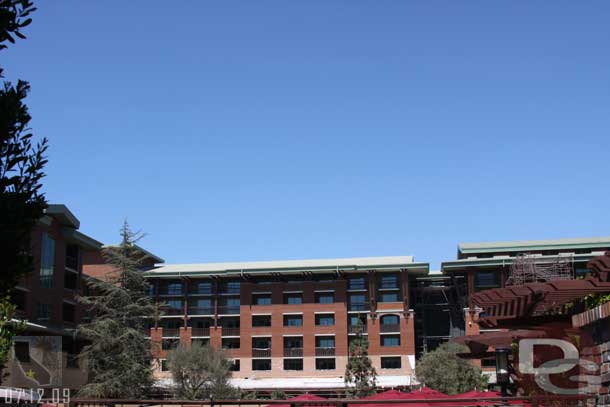 The DVC work at the Grand Californian is moving in the final stages as opening is only a few months away now.